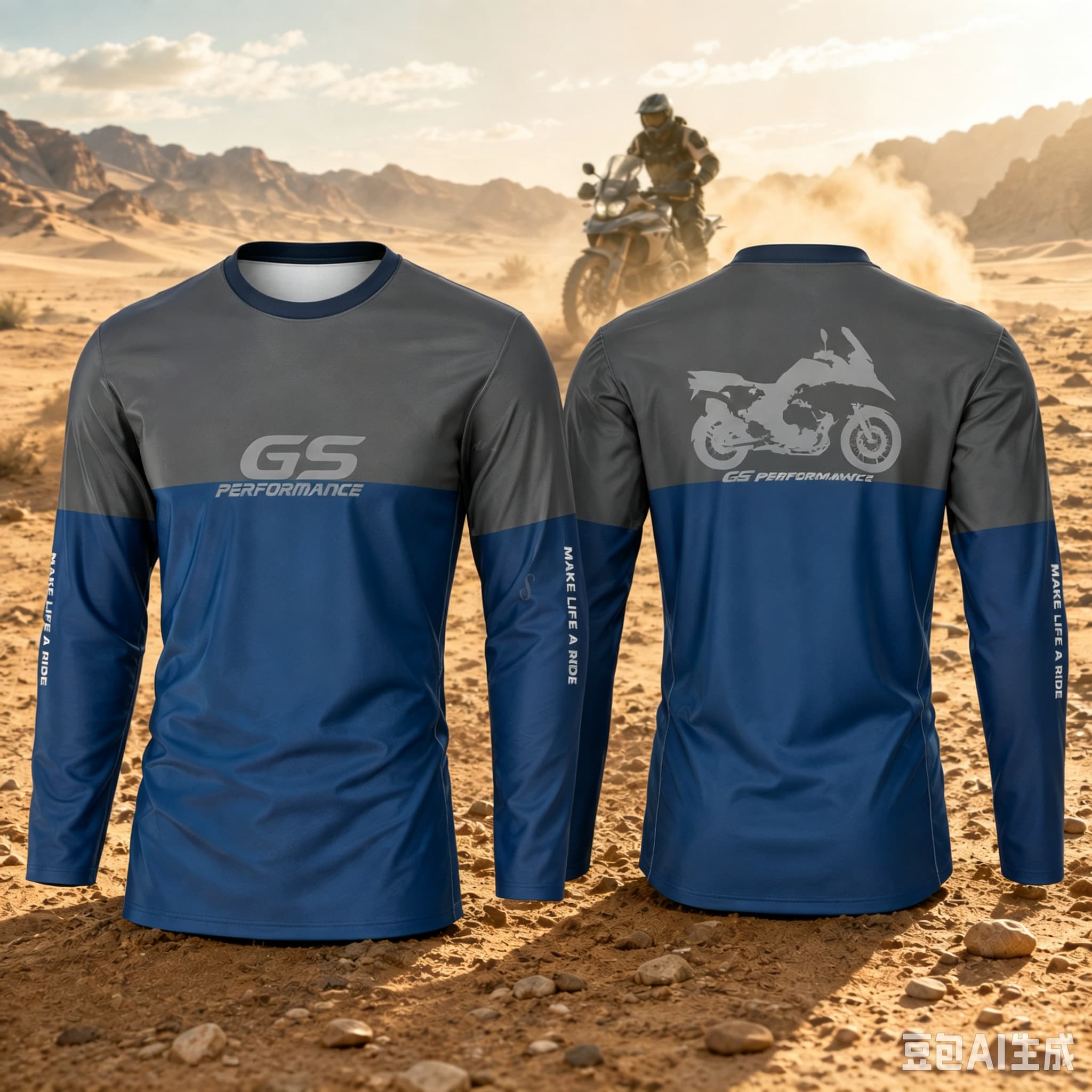 Outdoor Adventure And Sports - เสื้อเชิ้ตแขนยาวสำหรับมอเตอร์ไซค์ Motorrad GS Adventure ระบายอากาศได้ดี ป้องกันรังสียูวี