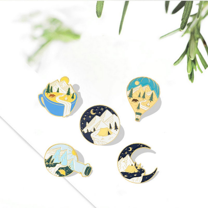 Outdoor Adventure For Kids - แคมป์ปิ้งผจญภัยEnamel Pins Customกลางแจ้งสํารวจทิวทัศน์ธรรมชาติเข็มกลัดLapel Badgeกระเป๋าการ์ตูนของขวัญเครื่องประดับสําหรับเด็กเพื่อน