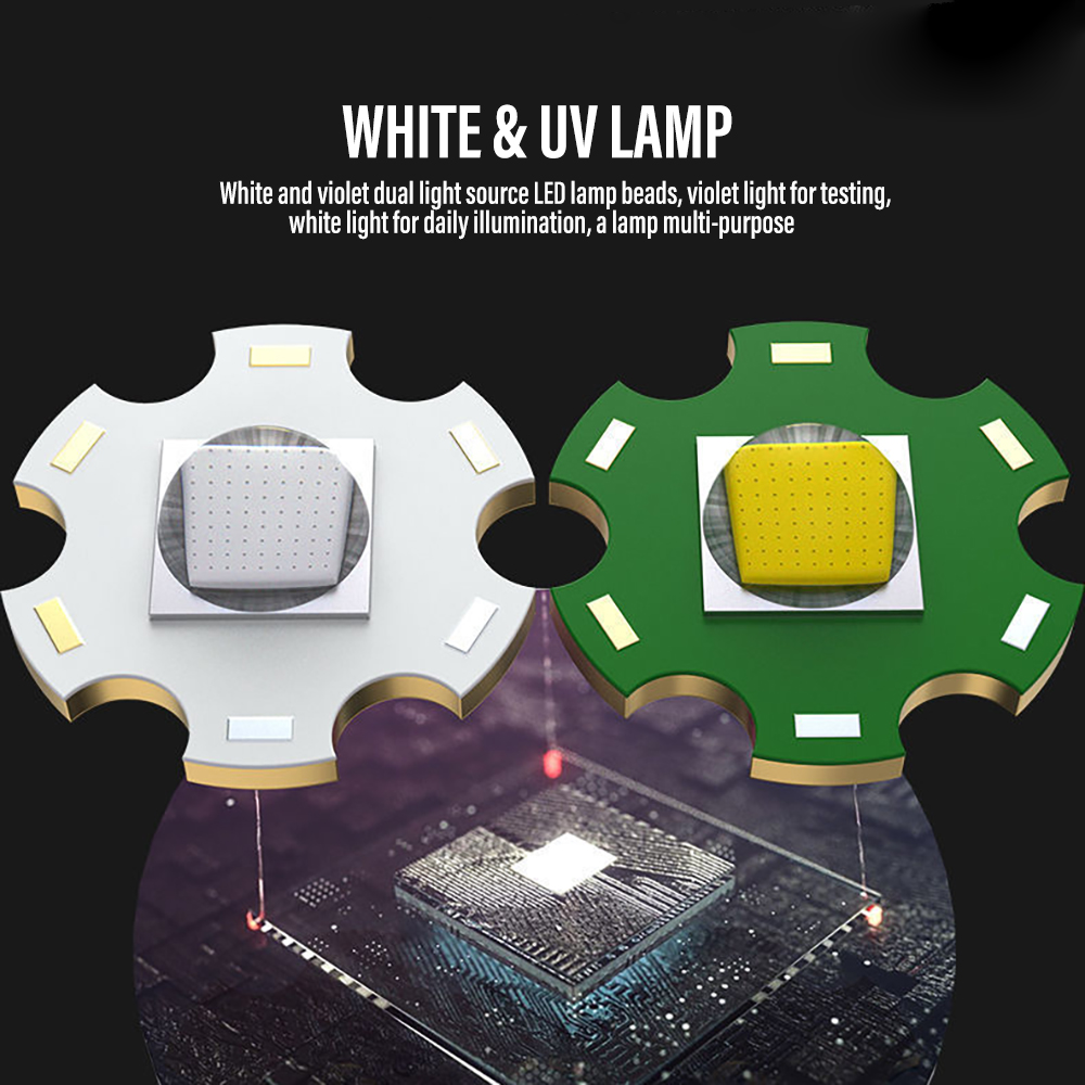 Outdoor Adventure Uva - ไฟฉายคาดศีรษะ F2 สีขาว+แสง UV พร้อมเซ็นเซอร์ตรวจจับความเคลื่อนไหว ไฟ