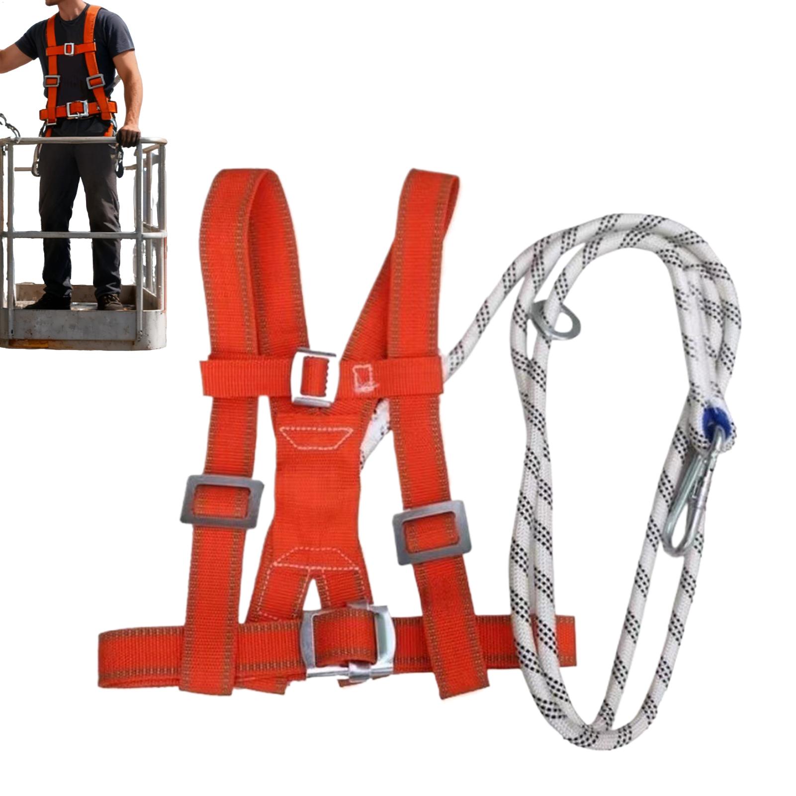 Harness Climbing Adjustable - สายรัดนิรภัยสำหรับงานหลังคา ปรับได้ อุปกรณ์กลางแจ้ง สายรัดนิรภัยสำหรับงานก่อสร้าง ป้องกันการตก สำหรับผู้ชาย