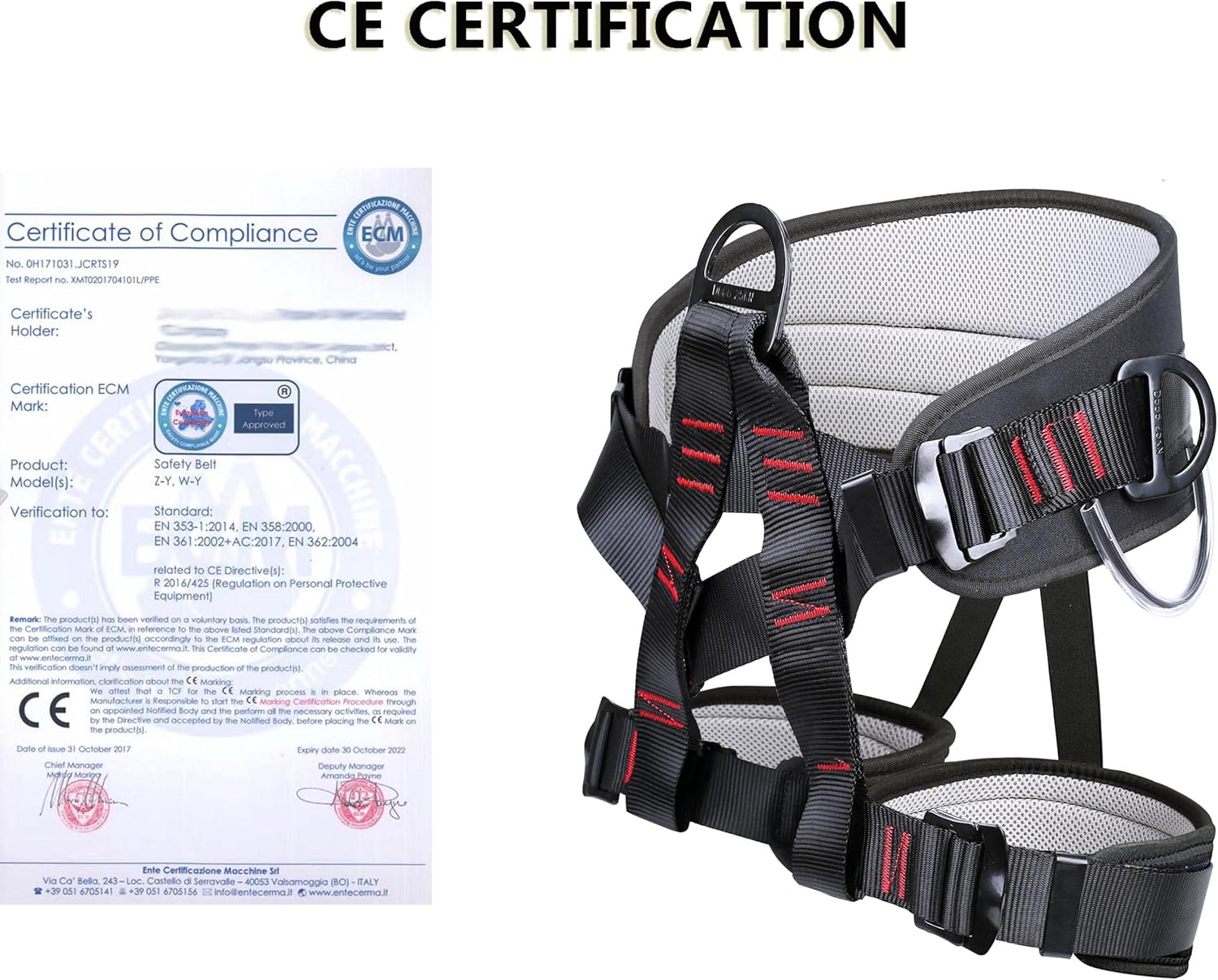 ชุดสายรัดปรับระดับได้สำหรับการ - Harness Climbing Adjustable บทวิจารณ์และราคา