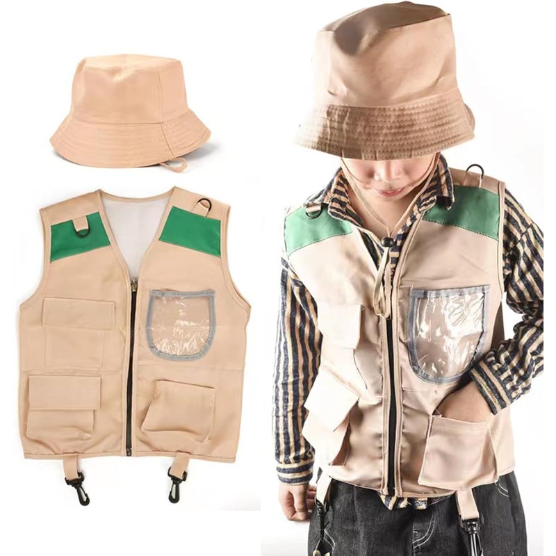 ชุดซาฟารีพร้อมเสื้อกั๊กและหมวก - Outdoor Adventure Boys บทวิจารณ์และราคา