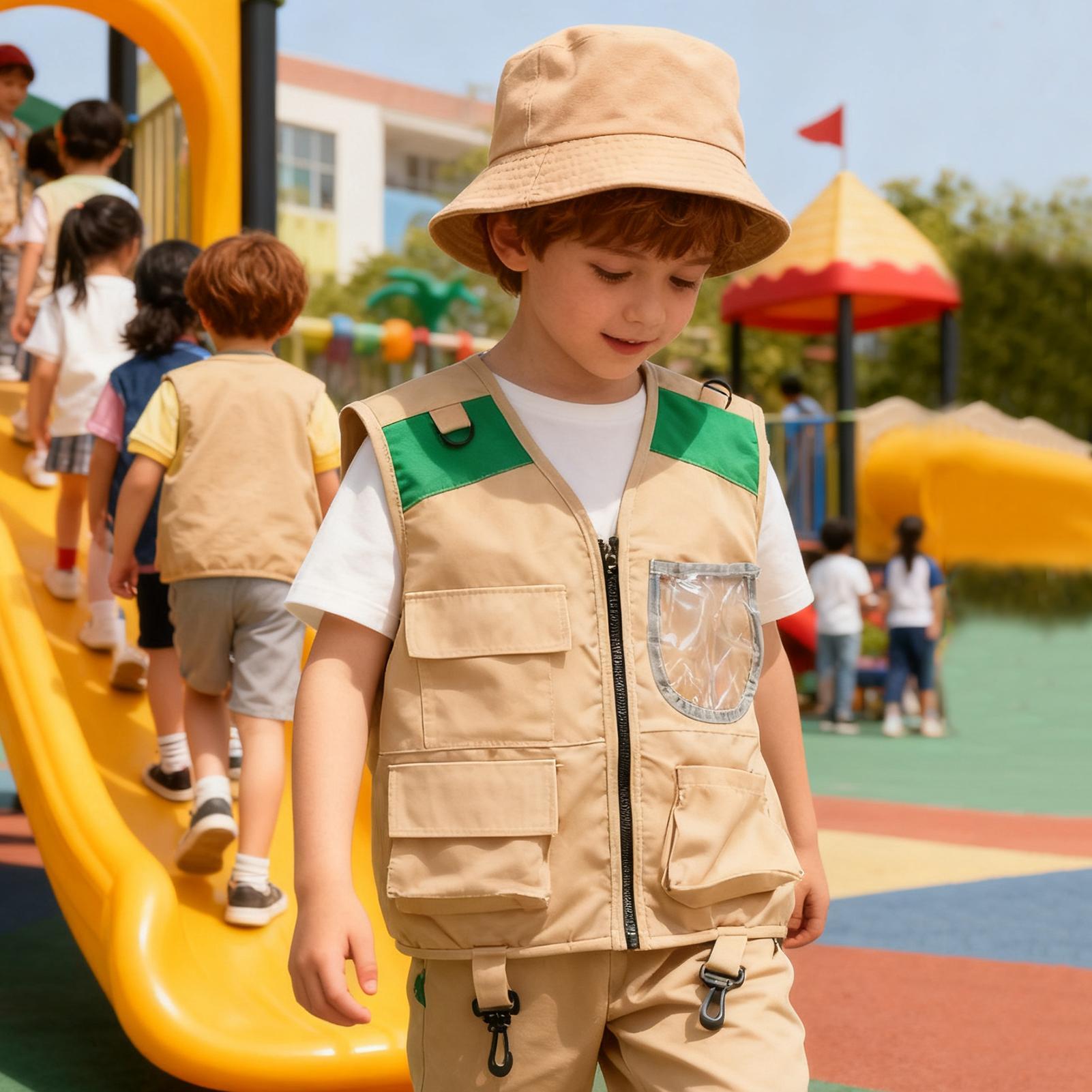 ชุดหมวกและเสื้อกั๊กนักสำรวจสำห - Outdoor Adventure Kit For Kids บทวิจารณ์และราคา