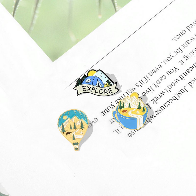 แคมป์ปิ้งผจญภัยEnamel Pins Cus - Outdoor Adventure For Kids บทวิจารณ์และราคา