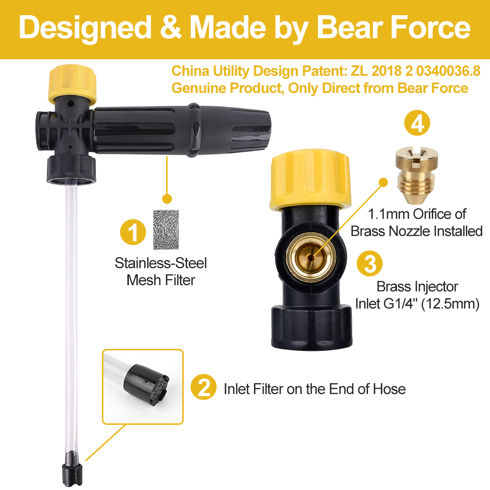 โฟมล้างหิมะโฟมทำความสะอาดรถโฟม - Bear Spray Clip บทวิจารณ์และราคา