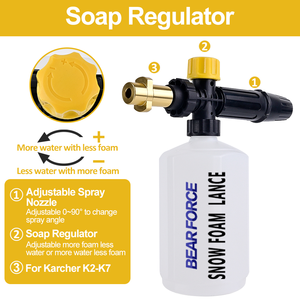 โฟมล้างหิมะโฟมทำความสะอาดรถโฟม - Bear Spray Clip บทวิจารณ์และราคา