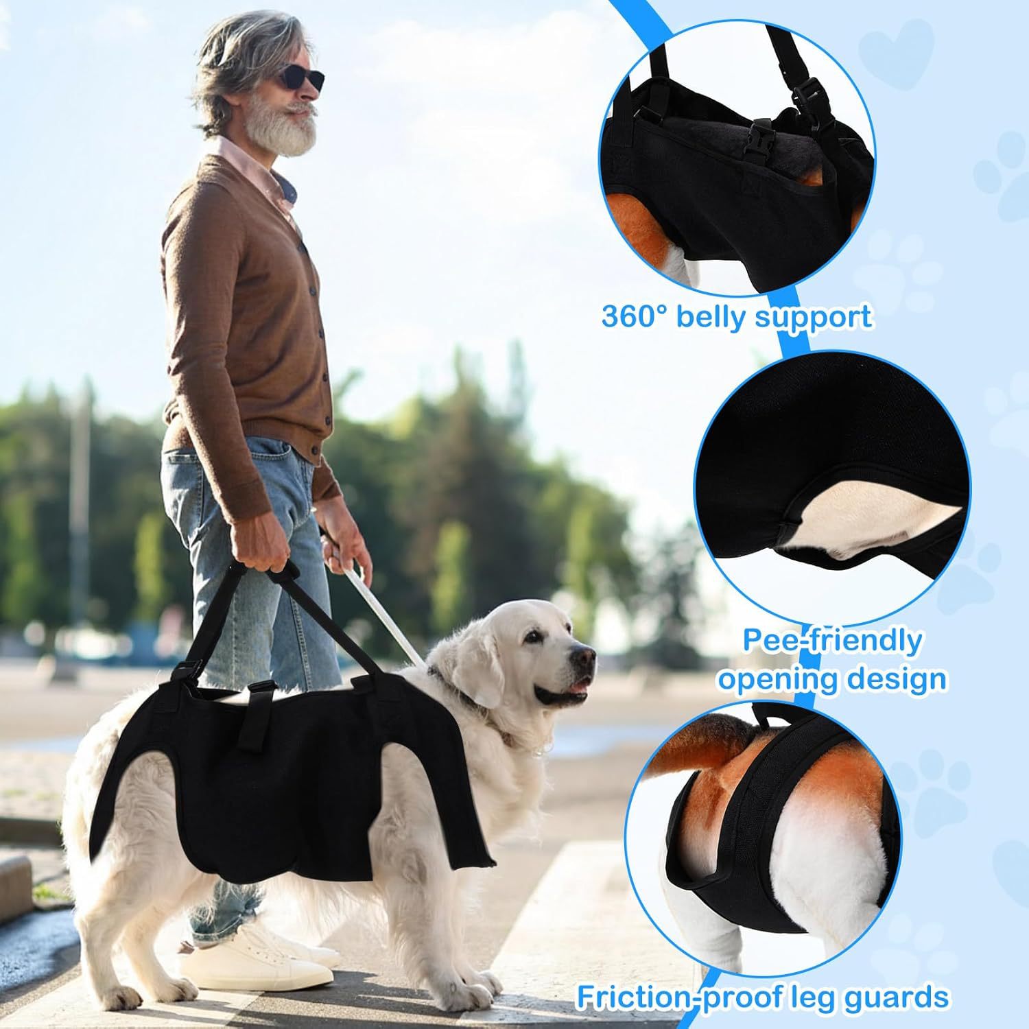 สายรัดช่วยพยุงสุนัขขึ้นบันได,  - Harness Climbing Adjustable บทวิจารณ์และราคา