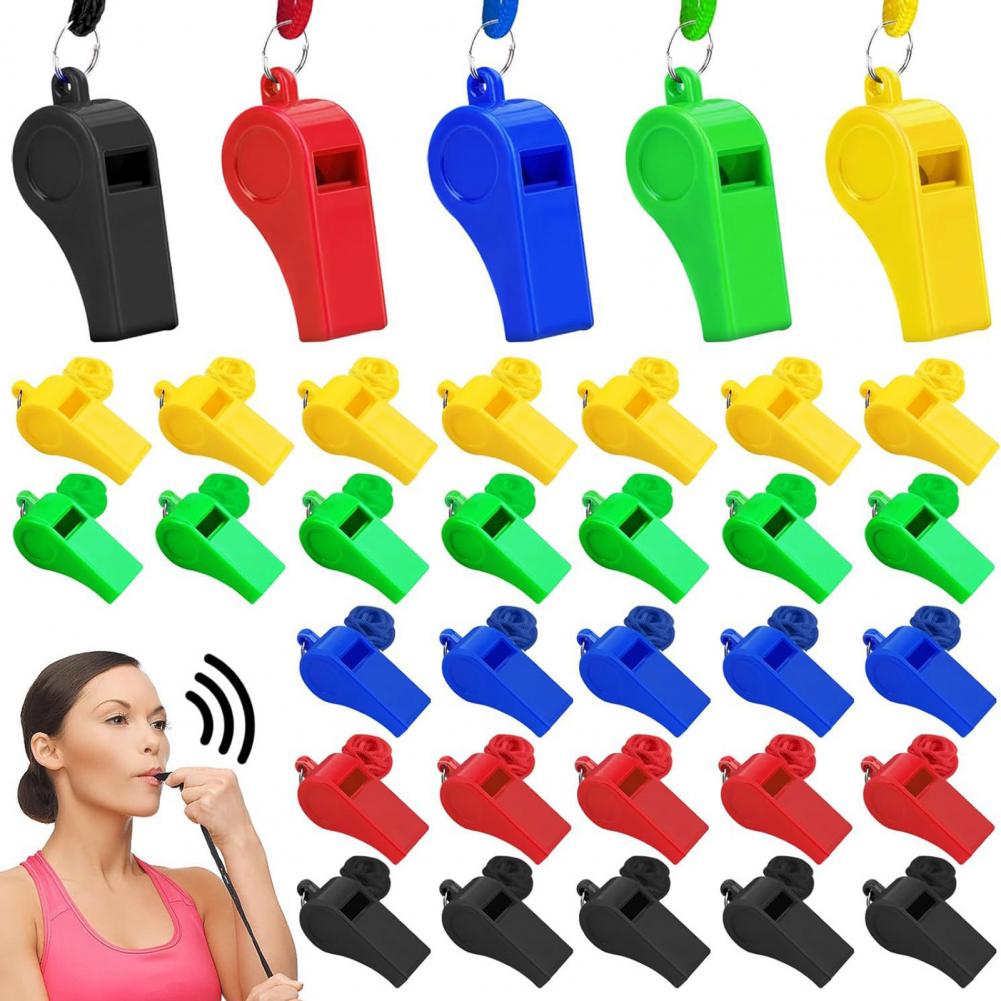 นกหวีด 10 ชิ้น พร้อมสายคล้องคอ - Emergency Whistle Pea บทวิจารณ์และราคา