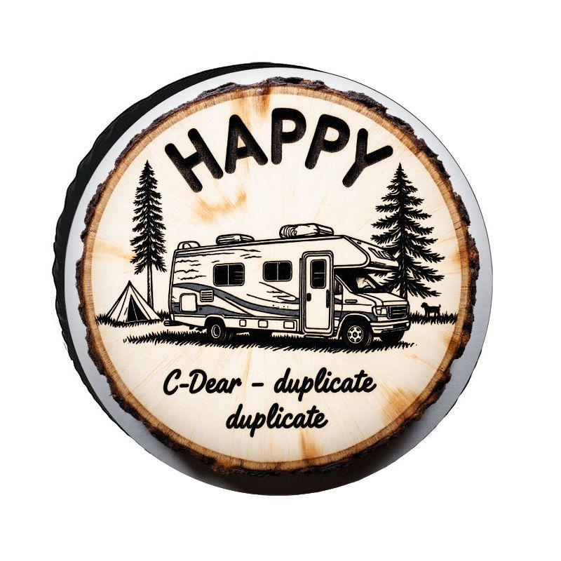 HAPPY RV Camping Theme ผ้าคลุม - Outdoor Adventure Inc บทวิจารณ์และราคา
