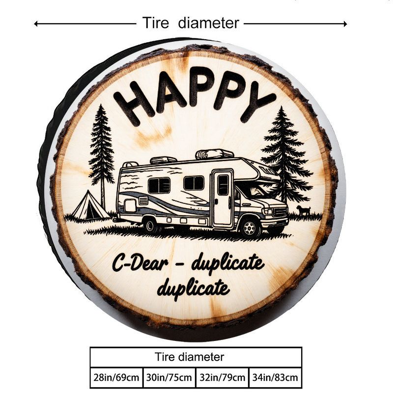 HAPPY RV Camping Theme ผ้าคลุม - Outdoor Adventure Inc บทวิจารณ์และราคา