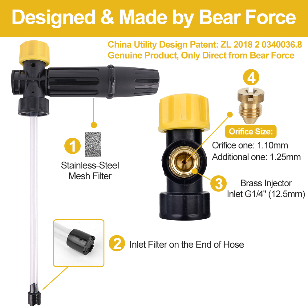 ปืนฉีดโฟมปรับได้สำหรับเครื่องฉ - Bear Spray Clip บทวิจารณ์และราคา