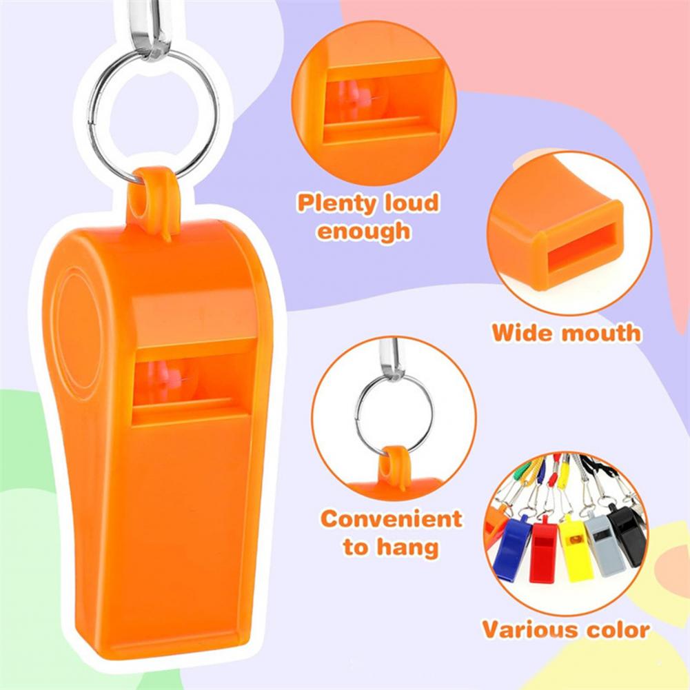 นกหวีดพลาสติก 10 ชิ้น พร้อมสาย - Emergency Whistle Pea บทวิจารณ์และราคา