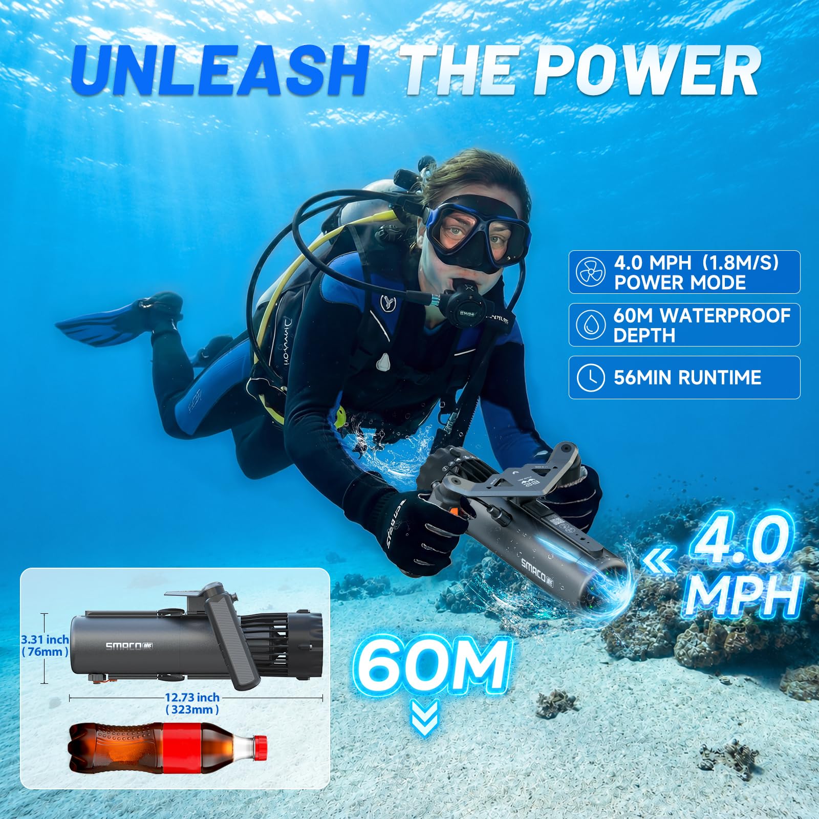 SMACO สกู๊ตเตอร์ใต้น้ำ แบบสองม - Outdoor Adventure And Sports บทวิจารณ์และราคา